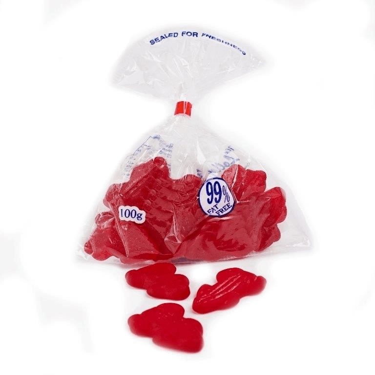 Allens Red Frogs Lollies Bags 100g