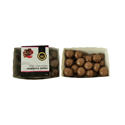 Choc Raspberry Jellies Chocolates 250g